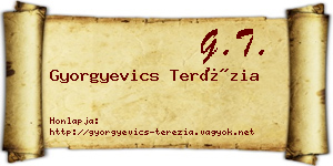 Gyorgyevics Terézia névjegykártya