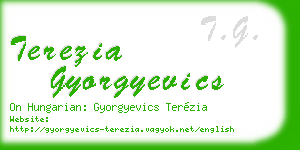 terezia gyorgyevics business card